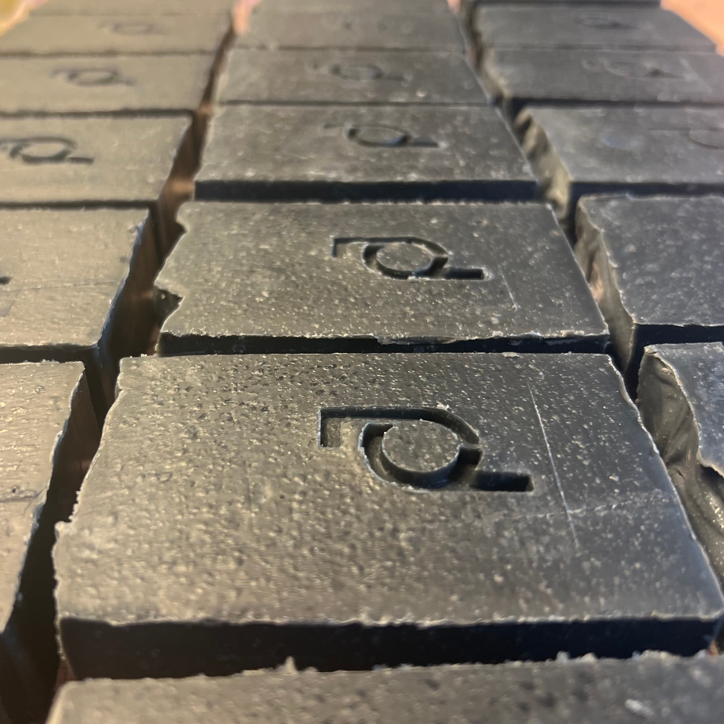 Soap with debossed monogram