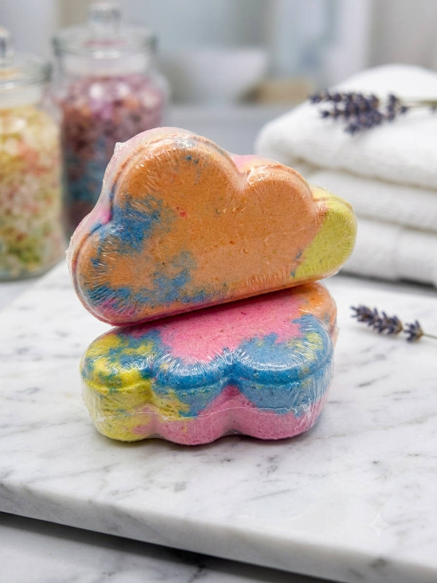 Bath bomb close up